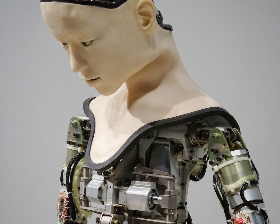 white and brown human robot illustration