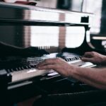person playing piano