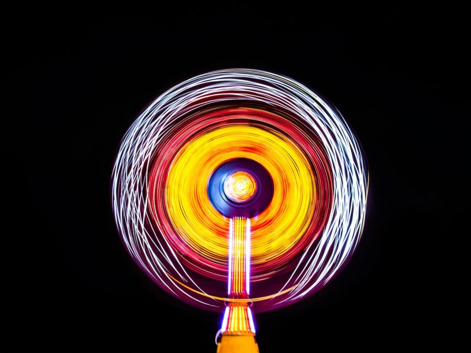 yellow lighted spin toy