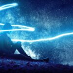 person seated on grass