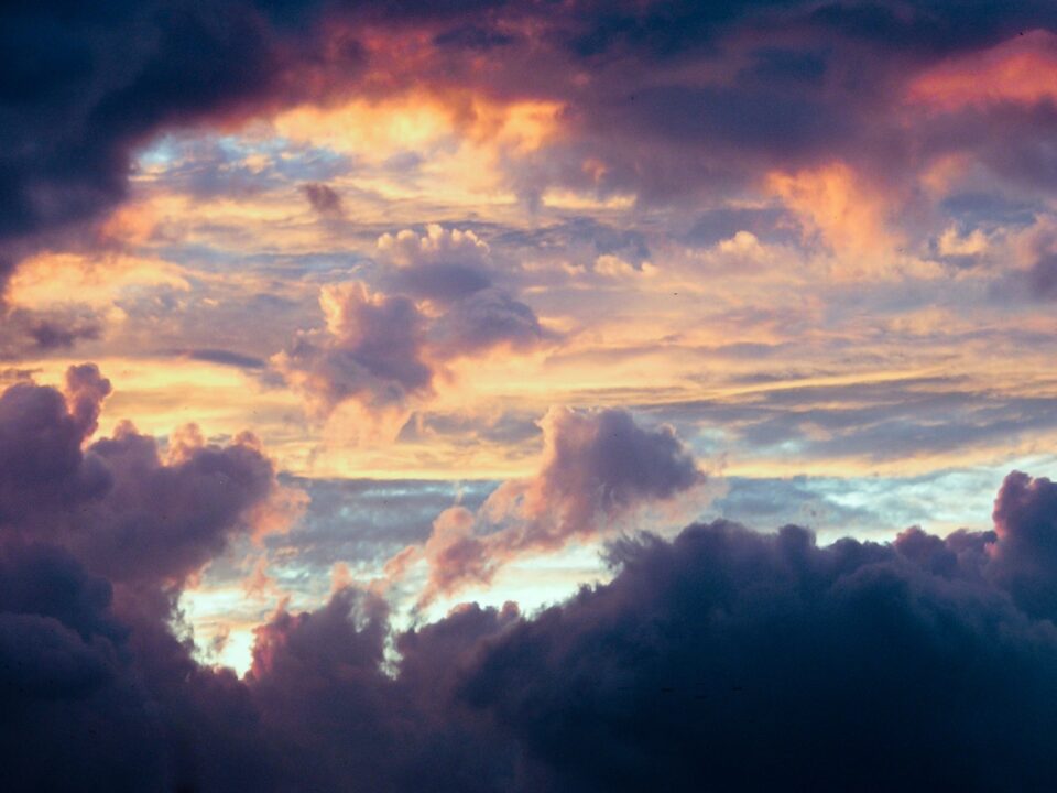 birds eye view photography of cloudy sky