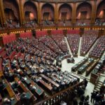 bird's-eye view of sitting on bench while discussion