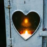 turned on candle lantern