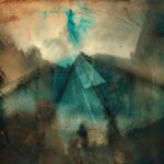 gray and brown abstract painting