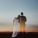 woman leaning her head to man's shoulder