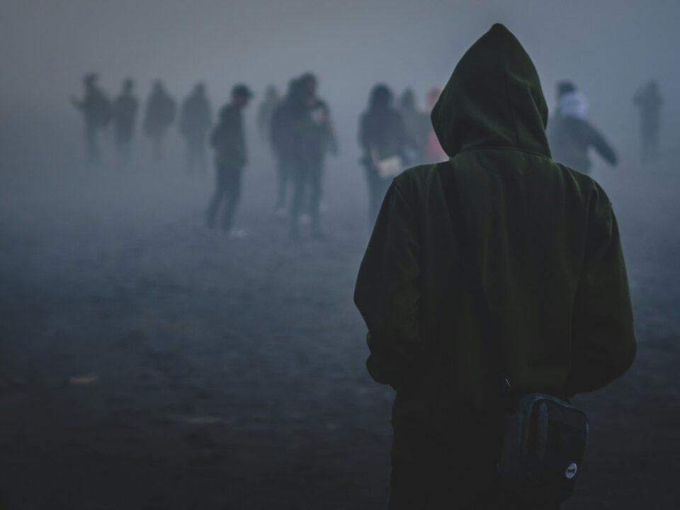 person wearing hoodie
